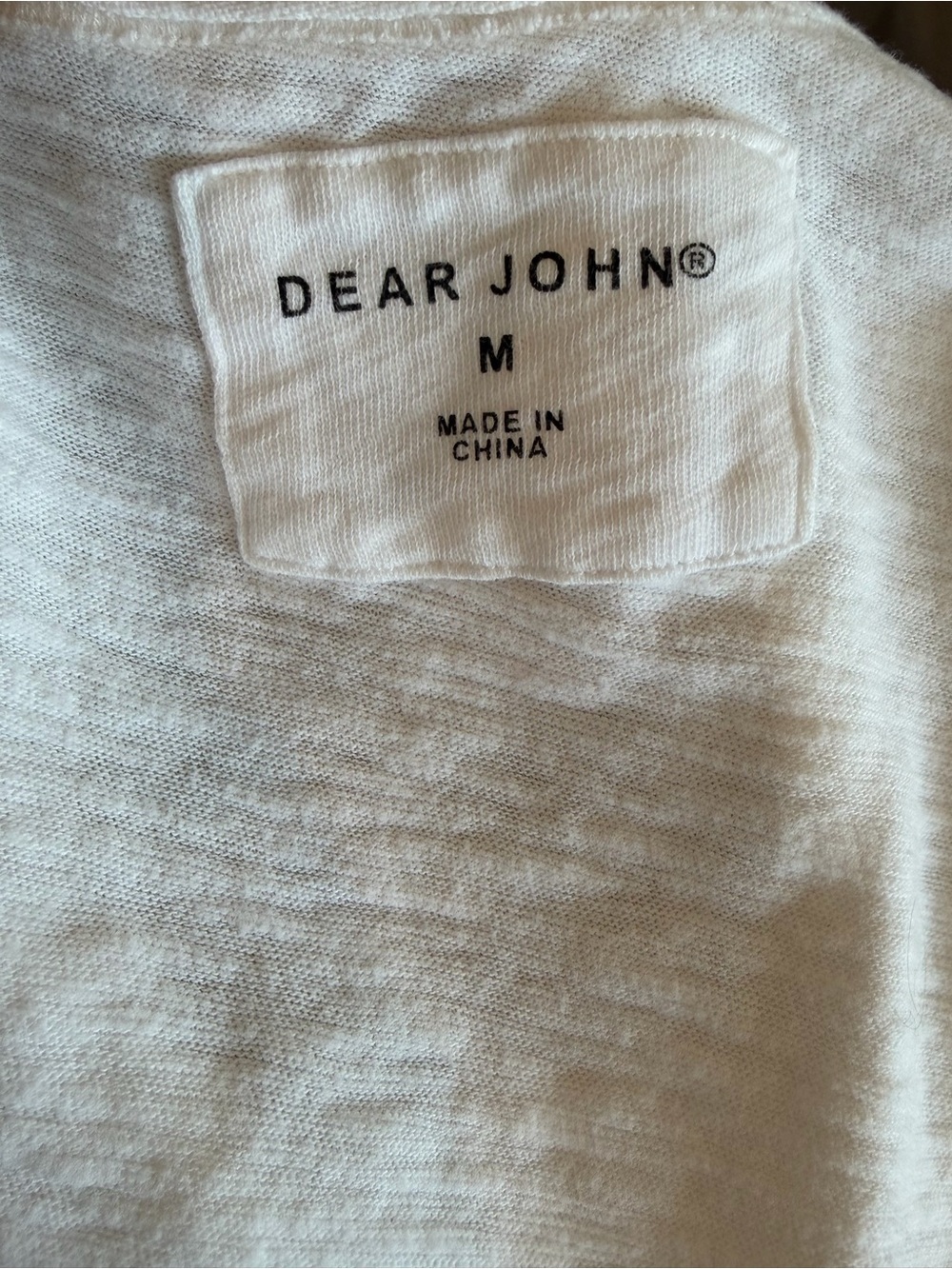 Dear John Crisp White V-Neck Women's Tee - Picture 6 of 6